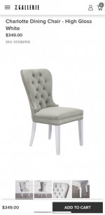 Z Gallerie Exclusive 5 pc Dining Set - Table & Chairs