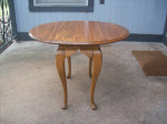 Solid Oak Drop Leaf End/Side/Accent Table