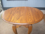 Solid Oak Drop Leaf End/Side/Accent Table