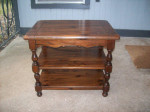 Rustic Solid Wood 3 Tier Table