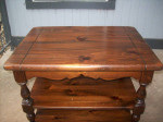 Rustic Solid Wood 3 Tier Table