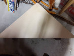 UNIQUE MID CENTURY MODERN TRIANGLE SHAPED ACCENT TABLE