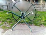 Large Patio Dining Table with Glass Top - Sturdy!