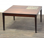Rosewood & Tile MCM Square Coffee Table