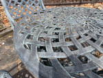 metal patio table and chairs, can deliver