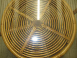 Beautiful Bamboo Round Glass Top Cocktail Table