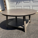 Gray Round Coffee Occasional Table