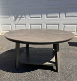 Gray Round Coffee Occasional Table