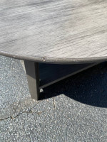 Gray Round Coffee Occasional Table