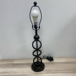 Black Metal Circle Table Lamp