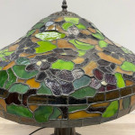 Handmade J Maynard Tiffany Stained Glass Table Lamp