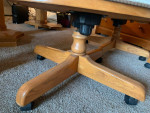 Oak Table & Swivel Chairs