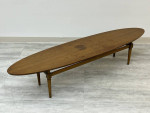 MID-CENTURY MODERN COFFEE TABLE 72" LONG ~ SURFBOARD STYLE