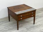 LANE MONTE CARLO MID-CENTURY MODERN END TABLE WITH TILE INLAY