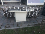 70's Post modern mirror top console / sofa table A156