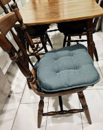 Kitchen table 4 oak wood chair set dining set dinner leaf compact