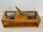 Glass Top Wooden Coffee & Sofa Table Set
