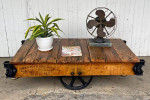 industrial cart/ coffee table