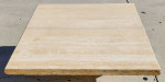 Italian Live Edge Travertine Polished Coffee Table 1970s by STONE INTL