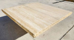Italian Live Edge Travertine Polished Coffee Table 1970s by STONE INTL