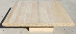 Italian Live Edge Travertine Polished Coffee Table 1970s by STONE INTL