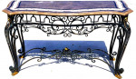 MAITLAND SMITH French Console Table Brass Tessellated Marble