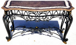 MAITLAND SMITH French Console Table Brass Tessellated Marble