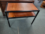 2-Shelf Table w/Metal Frame