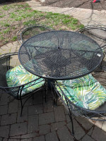 Wrought Iron Patio Set - table & 4 chairs