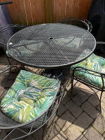 Wrought Iron Patio Set - table & 4 chairs