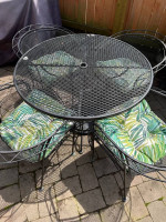 Wrought Iron Patio Set - table & 4 chairs