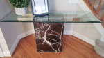 Marble & Glass Console Table