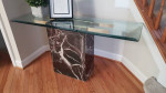 Marble & Glass Console Table