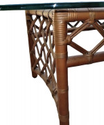 Ficks Reed Rattan/glass coffee table-Naples