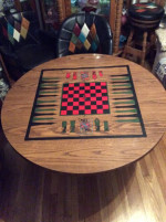 Whiskey Barrel Game Table