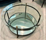 Glass & mirror metal coffee table-Naples