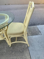 REDUCEDFactory painted 36” table & 2 chairs-Naples
