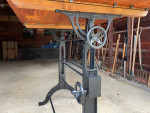 Stunning antique cast iron drafting table