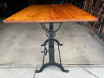 Stunning antique cast iron drafting table