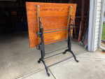 Stunning antique cast iron drafting table