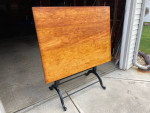 Stunning antique cast iron drafting table