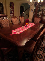 Elegant Formal Dining Room Table, 8 Chairs And Hutch