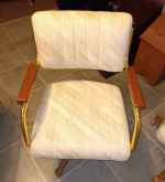 Retro 1980s Chromecraft Dining/Card Table & 4 Chairs on Casters