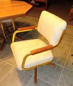 Retro 1980s Chromecraft Dining/Card Table & 4 Chairs on Casters