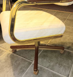 Retro 1980s Chromecraft Dining/Card Table & 4 Chairs on Casters