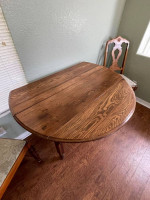 Chestnut wood drop leaf table