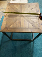 END TABLE WOOD AND METAL