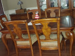 Dining Room Set, Table, China Cabinet, Side Board 8 Chairs & Table Pad