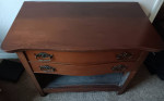 Antique 2 Drawer Wood (Oak) Table (Without Bottom Doors)