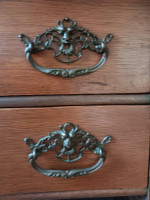 Antique 2 Drawer Wood (Oak) Table (Without Bottom Doors)
